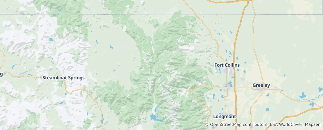 Mappa di contea di Larimer