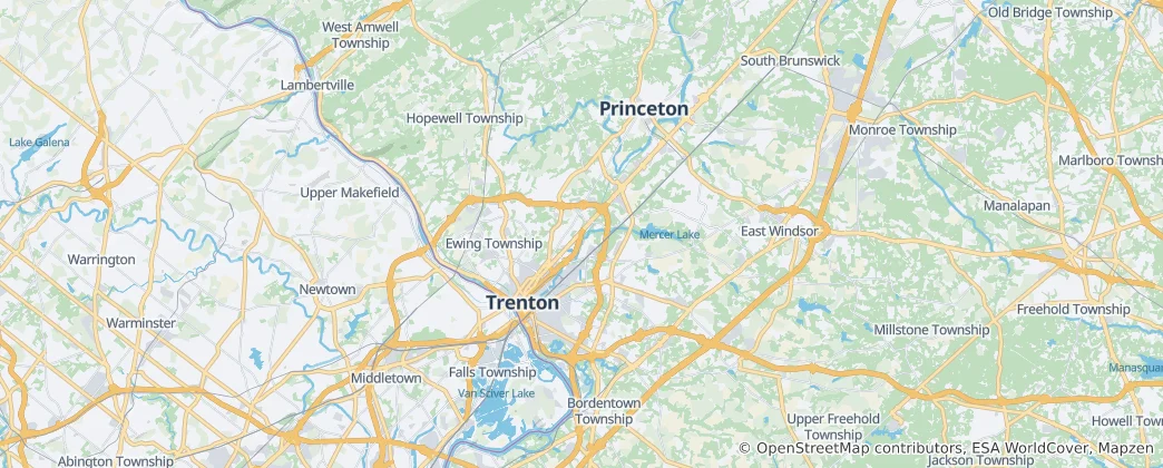Mappa di contea di Mercer