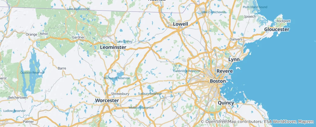 Mapa Middlesex County