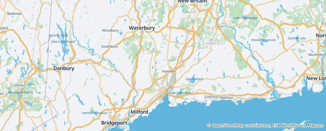Mapa New Haven County