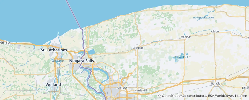 Karte von Niagara County