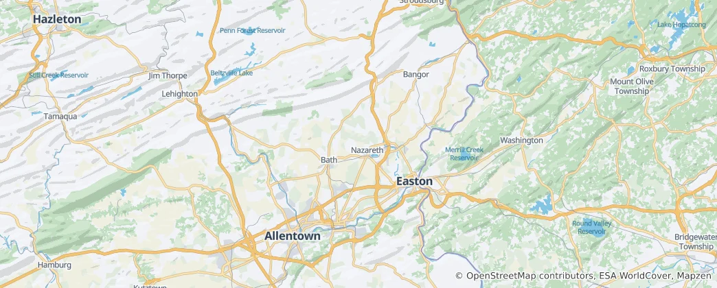 Mapa Northampton County