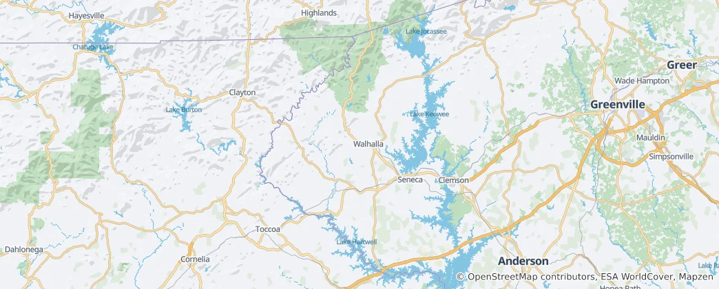 Map of Oconee County
