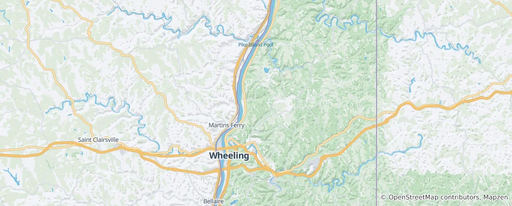Mappa di contea di Ohio