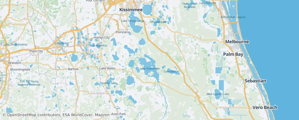 奧西歐拉縣 — 地图