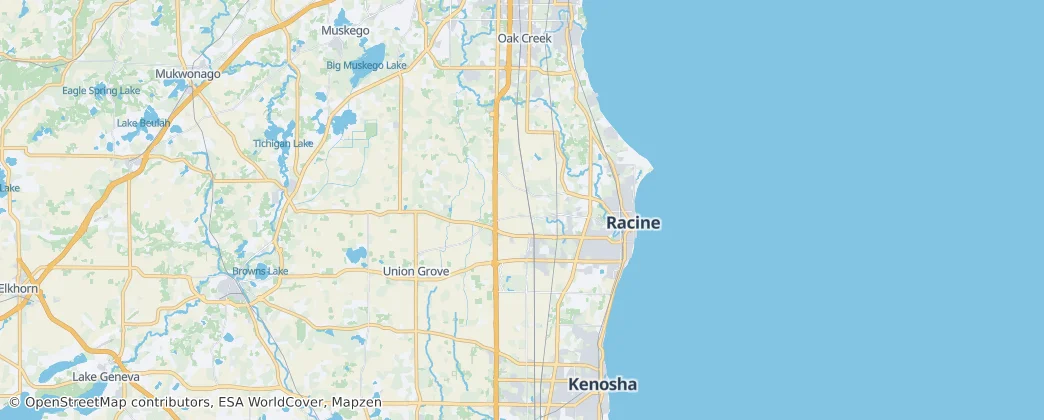 Racine County — Kaart