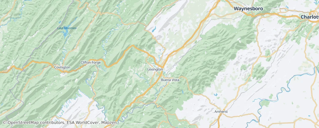 condado de Rockbridge — Mapa