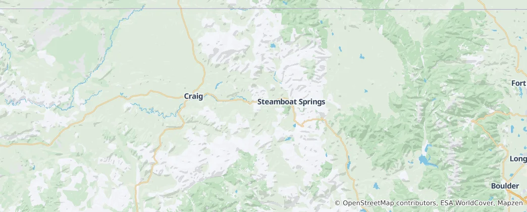 Karte von Routt County