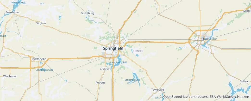 Mapa Sangamon County