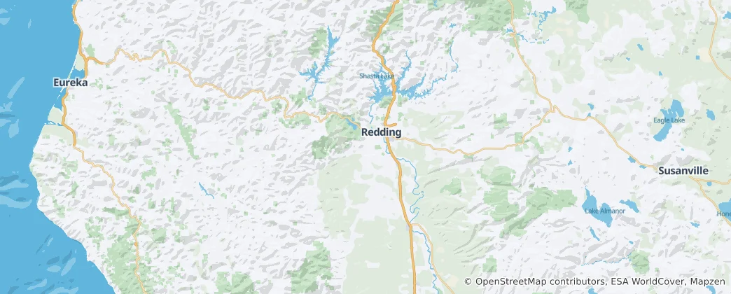 Mapa Shasta County