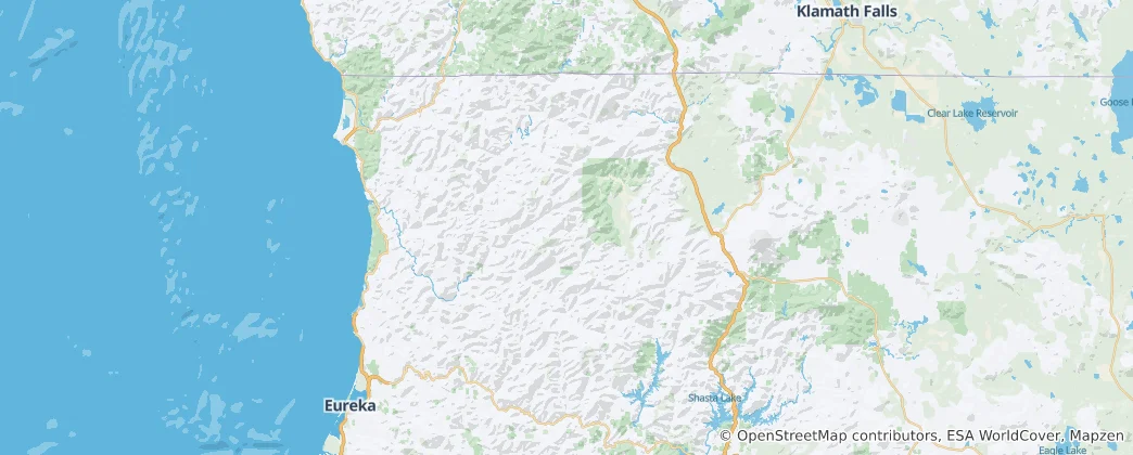 Mapa Siskiyou County