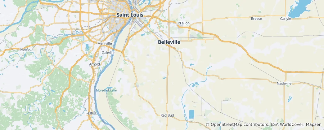 Mappa di contea di St. Clair