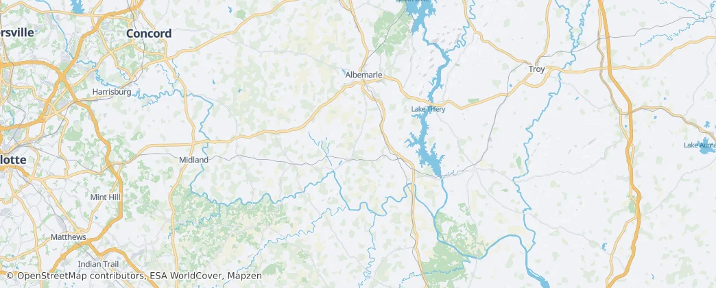 Stanly County — Map
