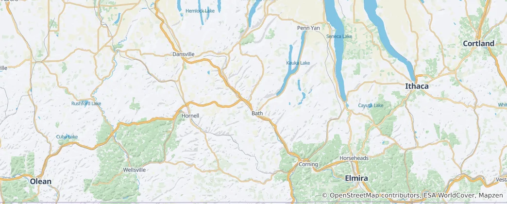 Mappa di contea di Steuben