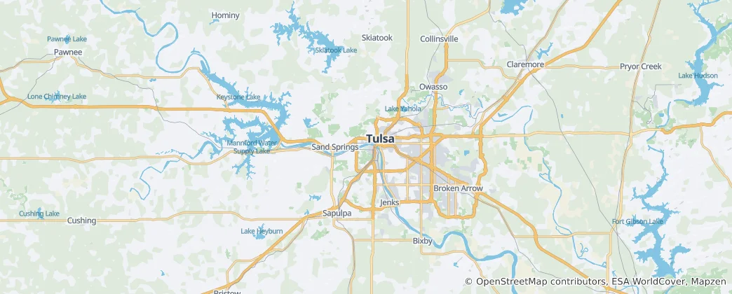 Mapa Tulsa County