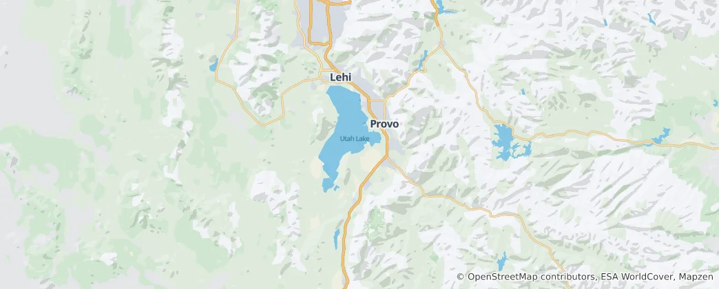 Mappa di contea di Utah