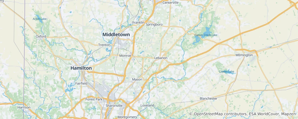 Mappa di contea di Warren