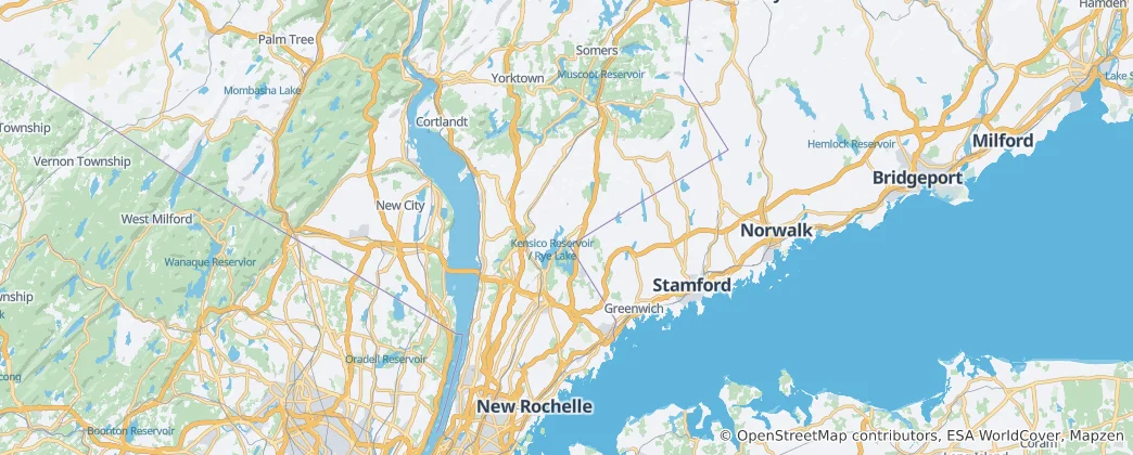 Mapa Westchester County