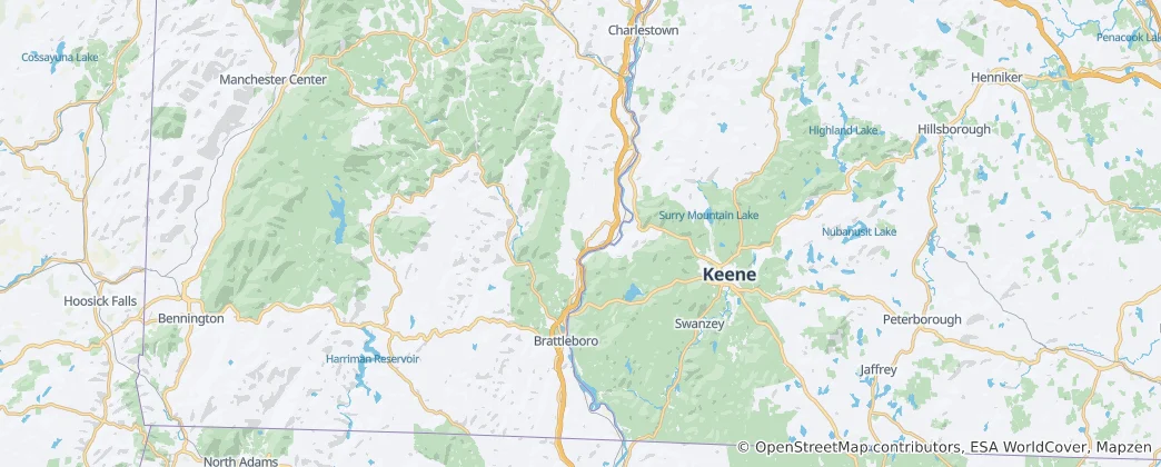 Map of Windham County