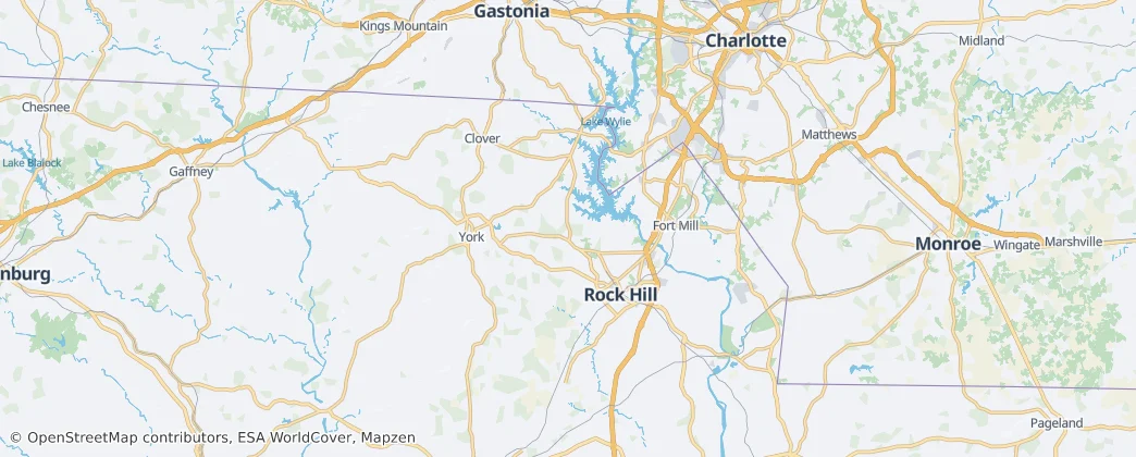 Hrabstwo York — mapa