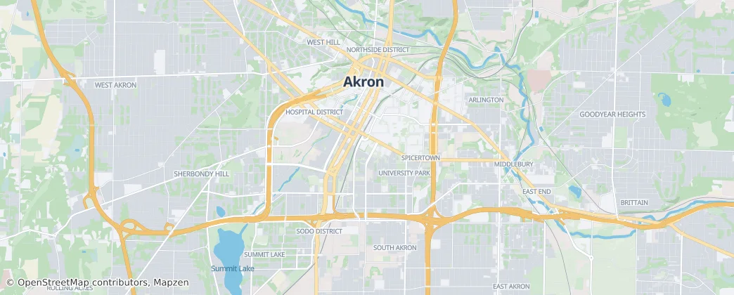 Akron — Mapa