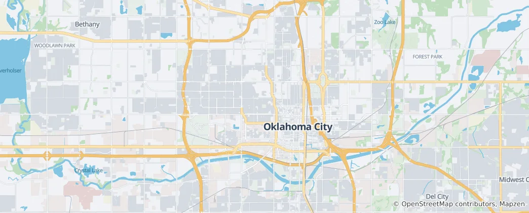 Mappa di Oklahoma City