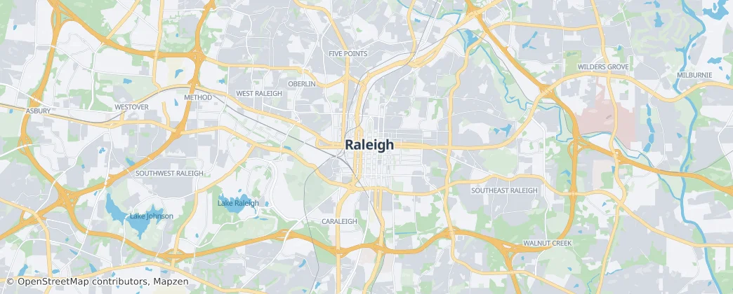 Raleigh — Karte