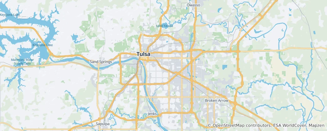 Mapa Tulsa