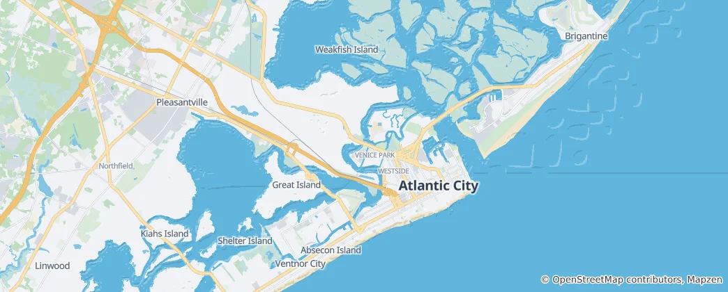 Mappa di Atlantic City
