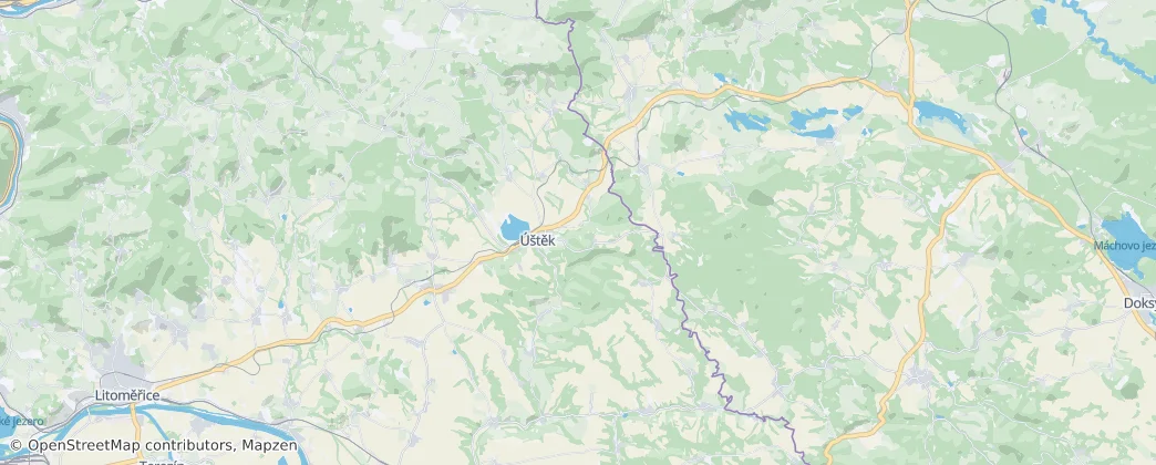 Úštěk — Mappa