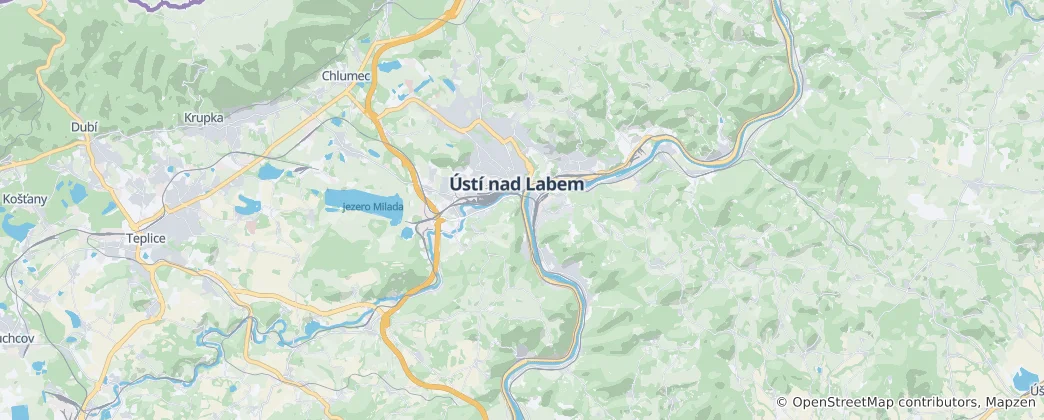 Mappa di Ústí nad Labem