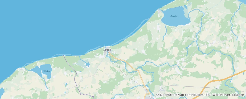 Kaart van Ustka
