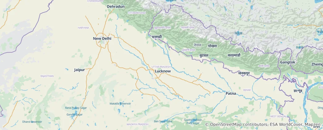 Karte von Uttar Pradesh