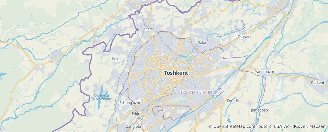 Map of Tashkent