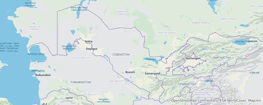 Map of Uzbekistan