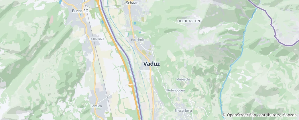 Karte von Vaduz