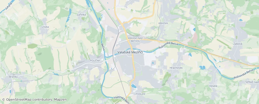 Valašské Meziříčí — Map
