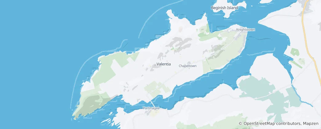 Mapa Valentia Island