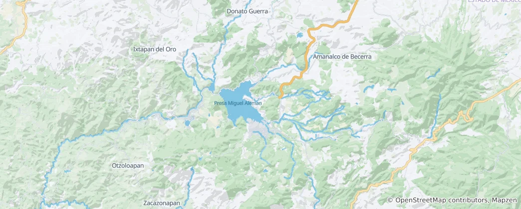 Mapa Valle de Bravo