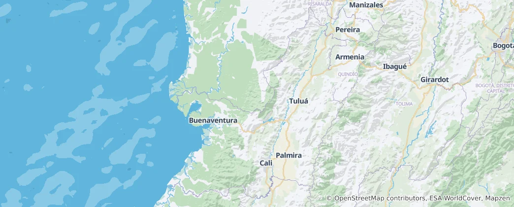 Mapa Valle del Cauca