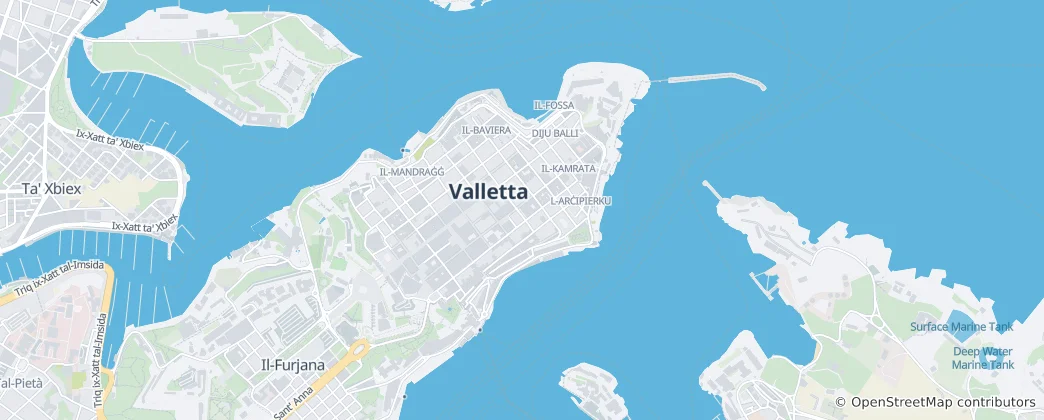 Mapa Valletta