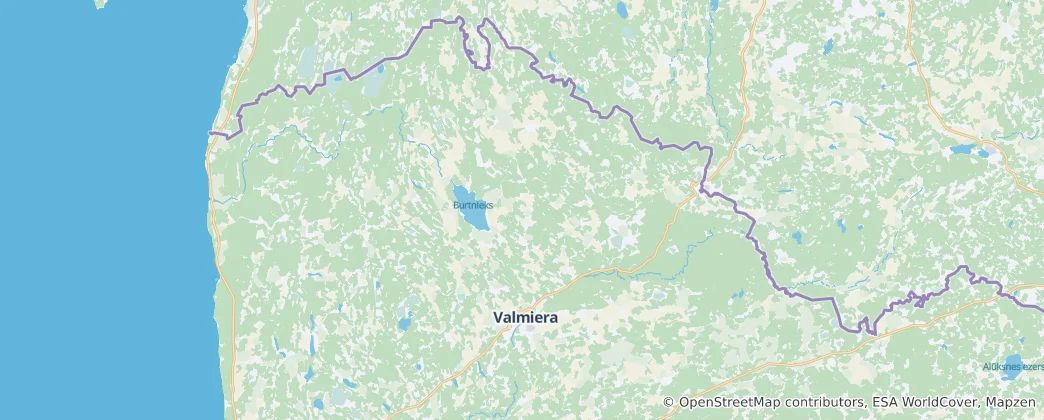 Mappa di Municipalità di Valmiera
