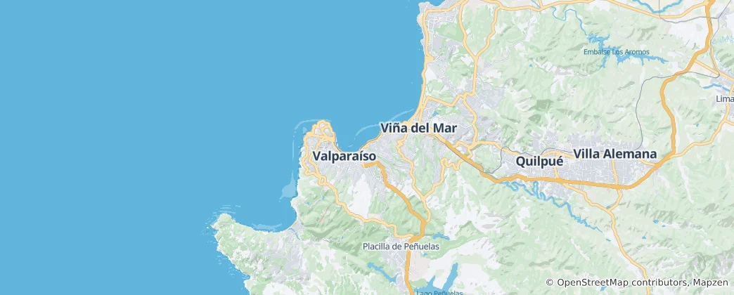 Map of Valparaíso