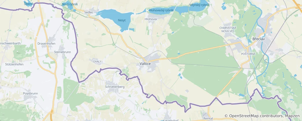 Mappa di Valtice
