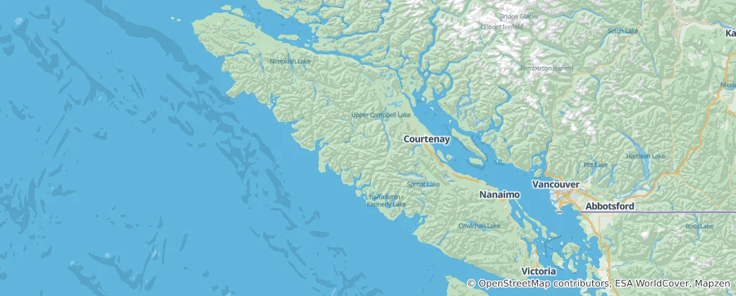 Karte von Vancouver Island