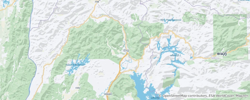 Map of Vang Vieng