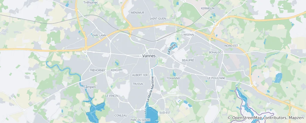 Kaart van Vannes
