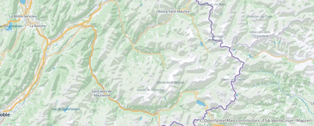 Karte von Vanoise-Massiv