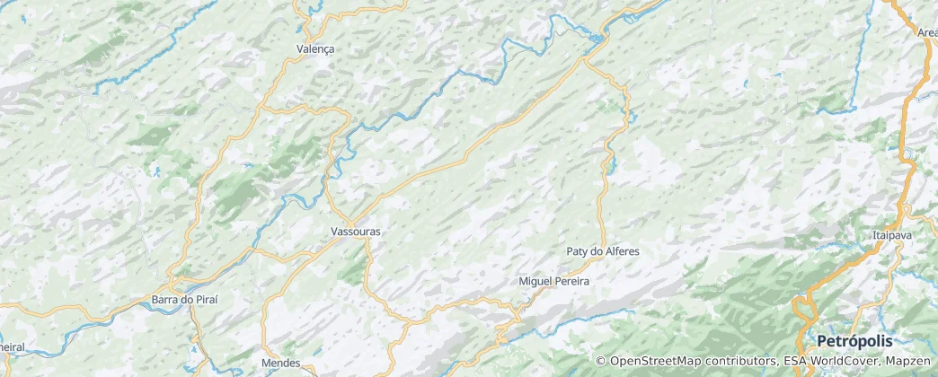 Mapa de Vassouras