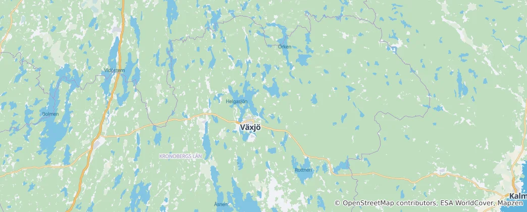 Karte von Gemeinde Växjö